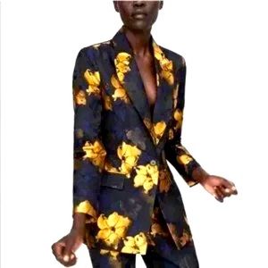 Zara Blue and Gold Blazer